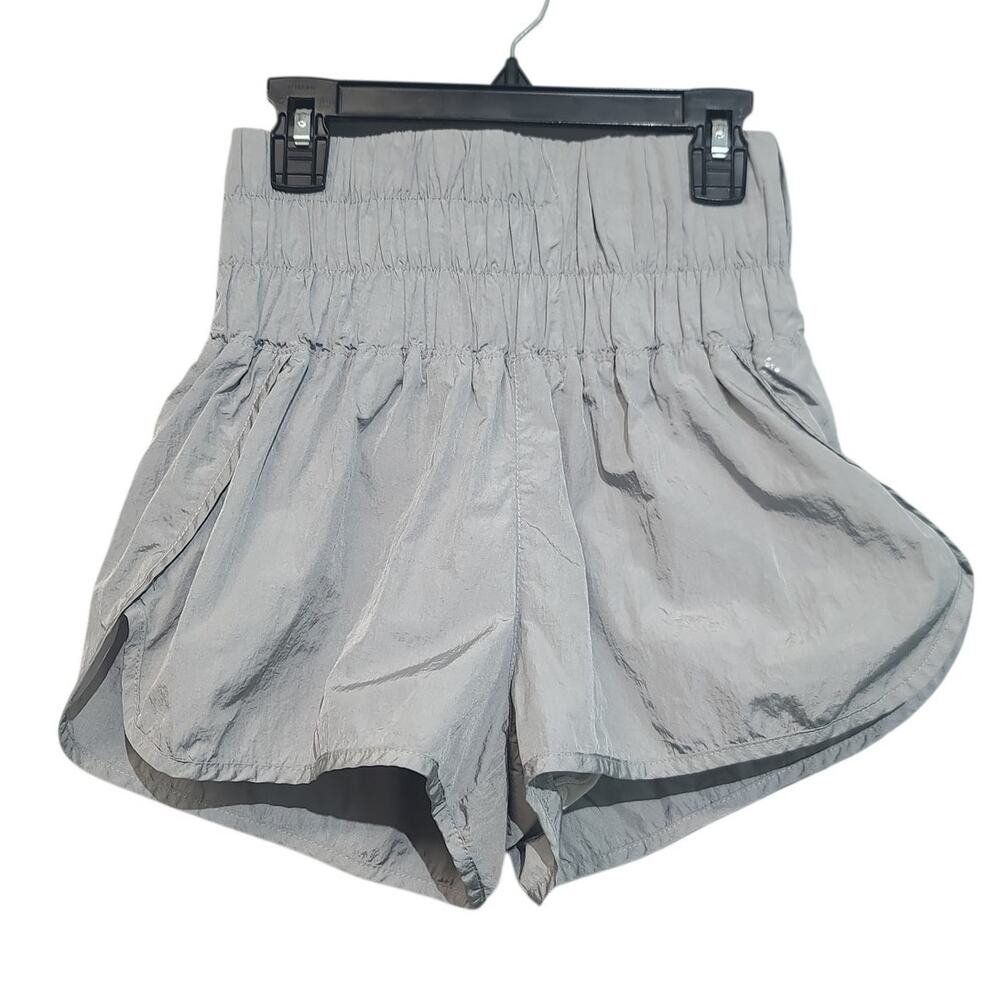 FP Movement The Way Home High-Rise Running Shorts Silver GUC 2" Inseam